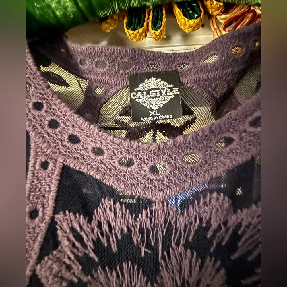 Calstyle Lace Maxi Dress with Navy Slip Womens XL Gorgeous - Picture 4 of 10